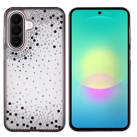 Samsung Galaxy A17 Kılıf Airbag Tasarımlı Damla Taşlı Şeffaf  Pera Silikon Kapak