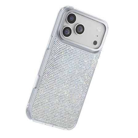 iPhone 18 Pro Max Kılıf MagSafe Şarj Özellikli Premium El İşlemeli Swarovski Taşlı Riva Sert PC Kapak