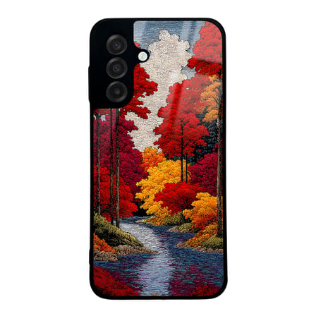 Galaxy A17 Kılıf Kamera Korumalı Desenli Luxury Portrait Painting Lusi Kapak Gold Fiyonk