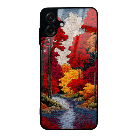 Galaxy A07 Kılıf Kamera Korumalı Desenli Luxury Portrait Painting Lusi Kapak Kahve Leopar