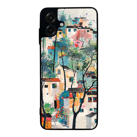 Galaxy A07 Kılıf Kamera Korumalı Desenli Luxury Portrait Painting Lusi Kapak Gülen Yüzler