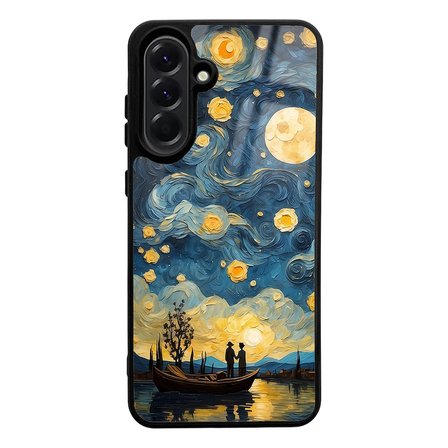 Galaxy A56 Kılıf Kamera Korumalı Desenli Luxury Portrait Painting Lusi Kapak Pembe Leopar