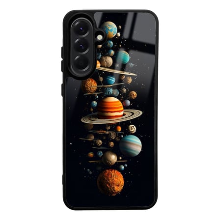 Galaxy A56 Kılıf Kamera Korumalı Desenli Luxury Portrait Painting Lusi Kapak Kahve Leopar