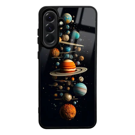 Galaxy A56 Kılıf Kamera Korumalı Desenli Luxury Portrait Painting Lusi Kapak Gülen Yüzler