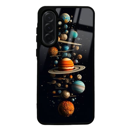 Galaxy A36 Kılıf Kamera Korumalı Desenli Luxury Portrait Painting Lusi Kapak Gold Fiyonk