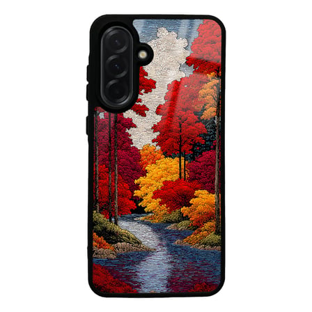 Galaxy A36 Kılıf Kamera Korumalı Desenli Luxury Portrait Painting Lusi Kapak Gold Fiyonk