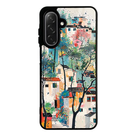 Galaxy A26 Kılıf Kamera Korumalı Desenli Luxury Portrait Painting Lusi Kapak Gold Fiyonk