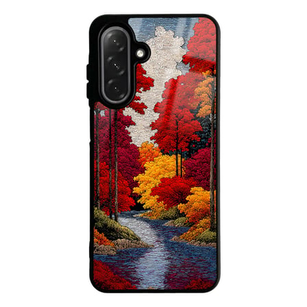 Galaxy A26 Kılıf Kamera Korumalı Desenli Luxury Portrait Painting Lusi Kapak Kahve Leopar