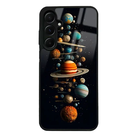 Galaxy A55 Kılıf Kamera Korumalı Desenli Luxury Portrait Painting Lusi Kapak Pembe Leopar