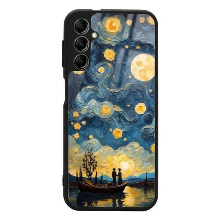 Galaxy A34 Kılıf Kamera Korumalı Desenli Luxury Portrait Painting Lusi Kapak Gülen Yüzler