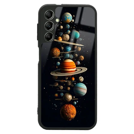 Galaxy A24 Kılıf Kamera Korumalı Desenli Luxury Portrait Painting Lusi Kapak Kahve Leopar