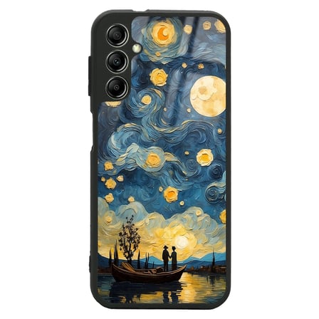 Galaxy A24 Kılıf Kamera Korumalı Desenli Luxury Portrait Painting Lusi Kapak Gülen Yüzler