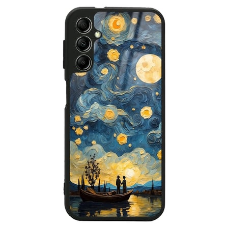 Galaxy A14 5G Kılıf Kamera Korumalı Desenli Luxury Portrait Painting Lusi Kapak Gülen Yüzler