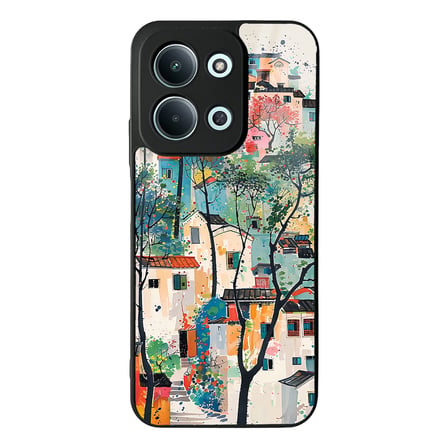 Redmi 15C Kılıf Kamera Korumalı Desenli Luxury Portrait Painting Lusi Kapak Gold Fiyonk