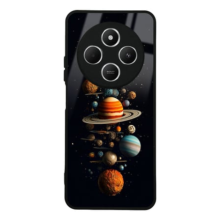 Redmi 14C 4G Kılıf Kamera Korumalı Desenli Luxury Portrait Painting Lusi Kapak Kahve Leopar