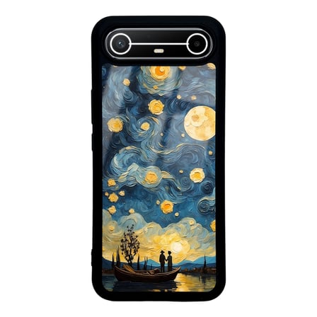 Tecno Spark Slim 5G Kılıf Kamera Korumalı Desenli Luxury Portrait Painting Lusi Kapak Gülen Yüzler
