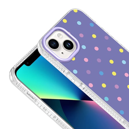 iPhone 14 Kılıf Renkli Desenli Yanlardan Airbag Koruma Kamera Yükseltili Silikon Alan Tech