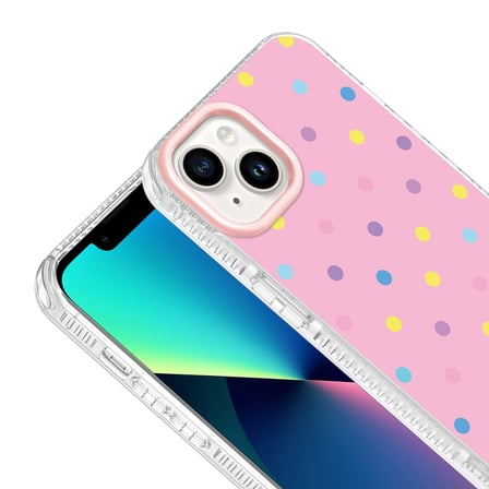 iPhone 15 Kılıf Renkli Desenli Yanlardan Airbag Koruma Kamera Yükseltili Silikon Novatech