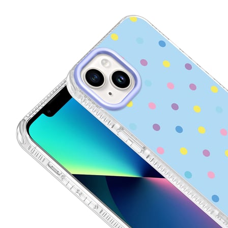 iPhone 15 Kılıf Renkli Desenli Yanlardan Airbag Koruma Kamera Yükseltili Silikon Alan Tech