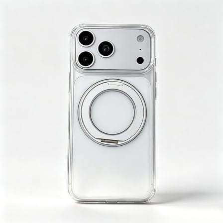 iPhone 17 Pro Max Kılıf Sararmaz 360 Derece Dönen Standlı Ultra İnce Magsafe Sert Premium Mika Novatech