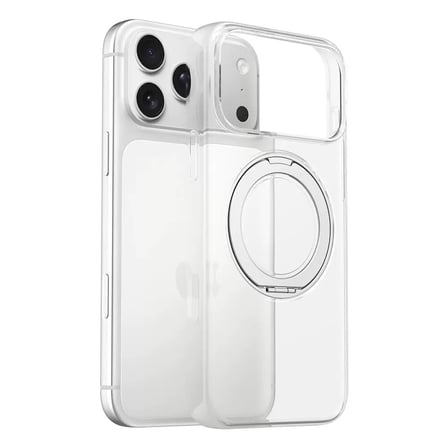 iPhone 17 Pro Max Kılıf Sararmaz 360 Derece Dönen Standlı Ultra İnce Magsafe Sert Premium Mika SystemCom
