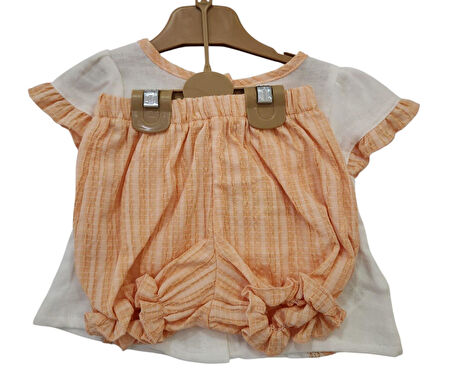 Babydoll 2li Takım Bombili Somon