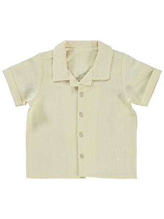 Bombili Erkek Bebek Patiksiz Tulum 6-18 Ay Ekru