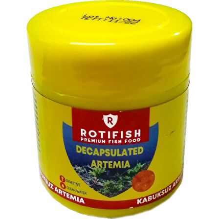 Rotifish Kabuksuz Artemia Yavru Yemi 15 gr