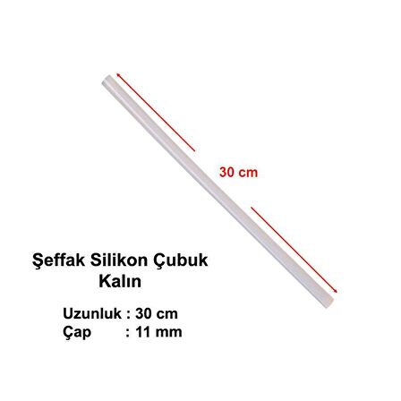 Mum Silikon Kalın Ø11.5X30 cm Sıcak Mum Silikon Çubuk Uç 1 Kg (35 Adet)