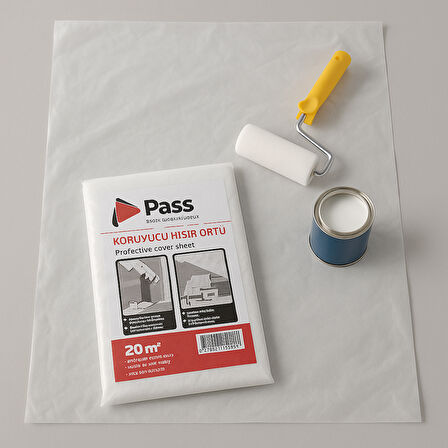 Pass Zemin Boya Koruma Hışır Örtüsü Beyaz 50 m² (4 × 12,5 m)