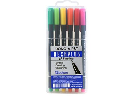 Dong-A Hexaplus Fineliner Kalem 12 li Kutu 209613