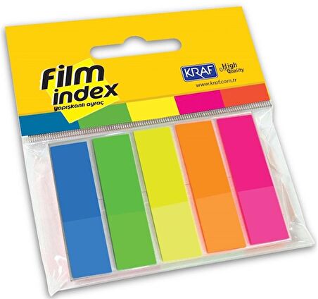 KRAF INDEX FILM (PP) 13X44MM    5 RENK X 25YP 1344