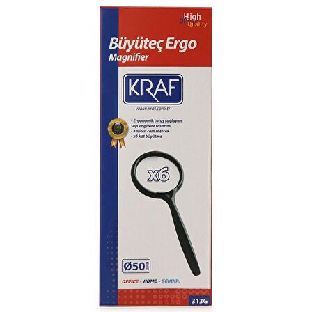 KRAF 313G Ergonomik 6X Büyüteç 50mm