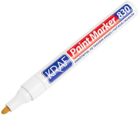 830 Paint Markör Beyaz 12'li