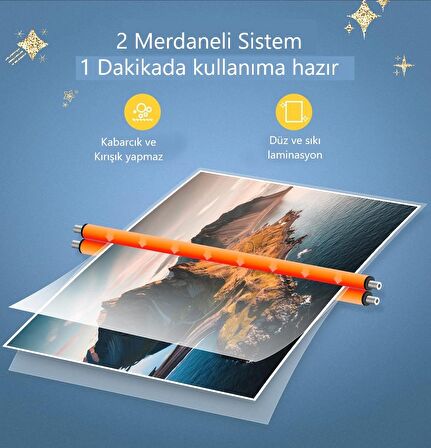 KRAF A3 Laminasyon Makinası - Hızlı Isınma (1 dk)