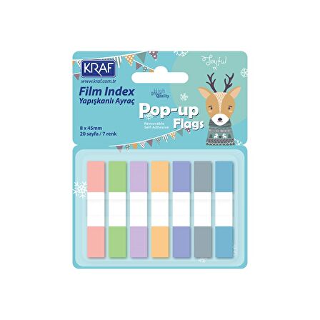 KRAF INDEX FILM (PP)   8X45MM POP-UP 7 RENK X20YP 51250