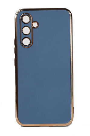 Galaxy M14 Kılıf Kamera Korumalı Altın Kenar Tasarım Silikon