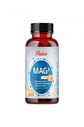 Balen Mag 3 Magnezyum Sitrat & Bisglisinat & Malat 679 Mg *60 Kapsül