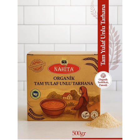 Nahita Organik Gulutensiz Tam Yulaf Unlu Tarhana 500 g