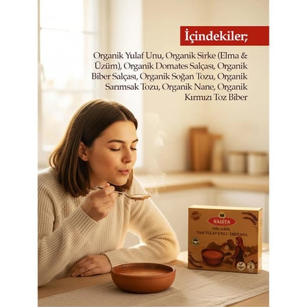 Nahita Organik Gulutensiz Tam Yulaf Unlu Tarhana 500 g