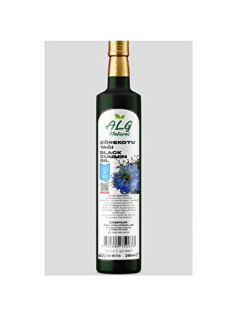 Alg Natural Çörek Otu Yağı Soğuk Sıkım 250 Ml %100 Doğal %100 Saf Yerli Çörekotu Tohumundan