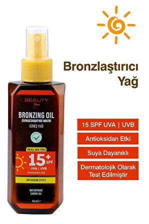 Beauty Face 15+SPF Bronzalaştırıcı Güneş Yağı 150 ml