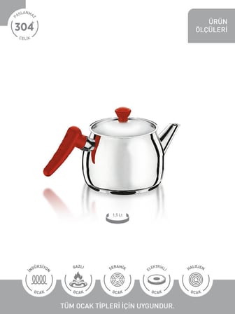 Hascevher Buse Orta Boy Kettle 1,5 lt