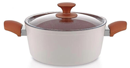 Hascevher Chef Granit 18x10 cm Tencere Cam Kapaklı