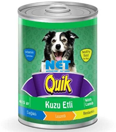 Quik Köpek 415 gr Kuzu Etli Konserve Skt: 2022