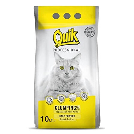 Quik Bebek Pudra Kokulu Kedi Kumu 10 Lt