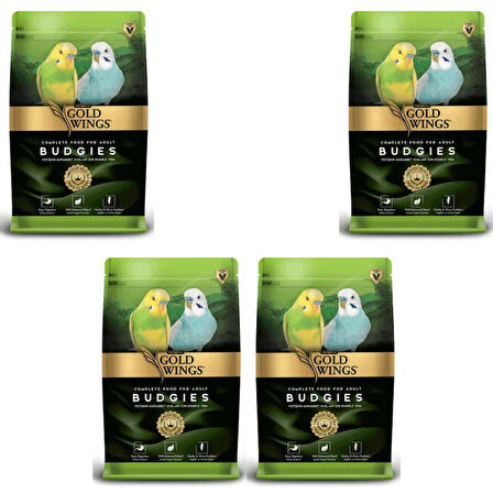 Gold Wings Premium Muhabbet Kuşu Yemi 1 Kg X 4 Adet