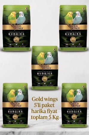 Gold Wings Premium Muhabbet Yemi 5 x 1000 gr