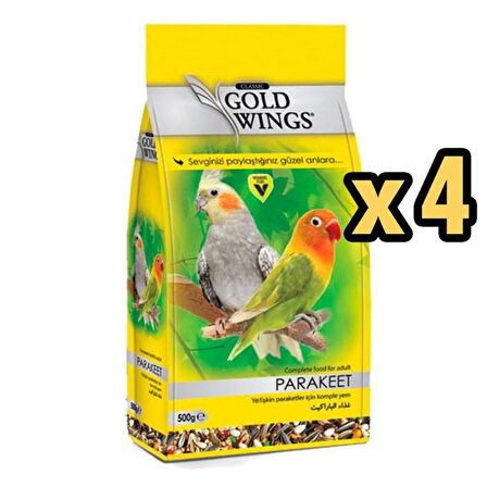 Gold Wings Paraket Yemi 500 gr x 4 Adet