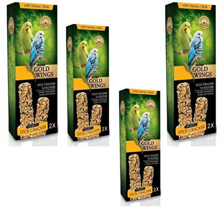 Gold Wings Premium Muabbet Kuşu Ballı Kraker 2x65gr.x 4 Adet 